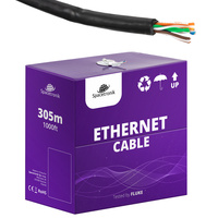 Skrętka kabel LAN PoE PE CAT5e U/UTP AWG 24/1 CU 0.5mm Spacetronik 305m