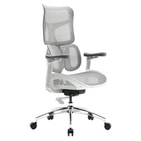 Szary fotel biurowy do ergonomicznego biura - REGULACJA 4D - Spacetronik SPRINGLE 22