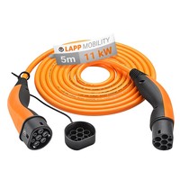 Kabel EV HELIX Type 2 LAPP 11kW 20A orange 5m