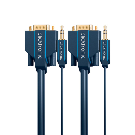CLICKTRONIC Kabel VGA z Audio Jack 3.5mm 3m