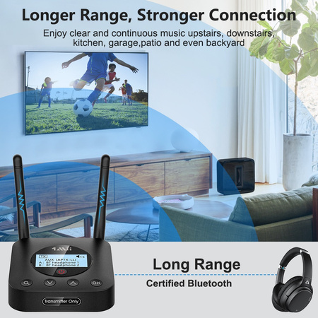 B06TXPLUS Nadajnik audio Bluetooth 5.2 1Mii TX 50m