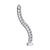 Modułowa czarna prowadnica do przewodów kręgosłup kablowy Spacetronik SPK-03B 73cm