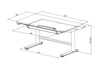 Elektrischer Schreibtisch mit Ablage Spacetronik SPE-X116WT