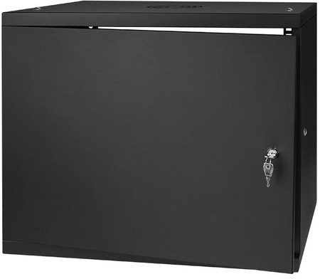 RACK 19'' 9U 600x450mm SCHWARZ Stahltür