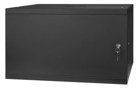 Szafa RACK 19'' 6U 350mm CZARNA Drzwi stalowe