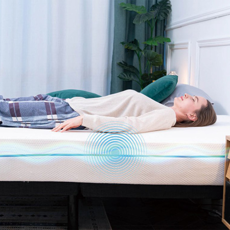 Łóżko z masażem regulowane elektrycznie do sypialni 200x180 cm Spacetronik DOZEE23
