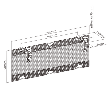 Spacetronik SPK-511 Kabelorganisation 914×390 mm