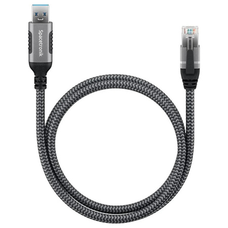 Karta sieciowa USB Gigabit, kabel adapter Ethernet USB-A 3.0 do RJ45 Spacetronik, 1m
