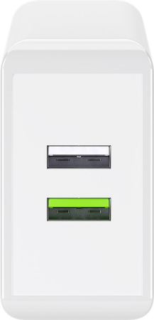Ładowarka sieciowa 2x USB QC 3.0 28W Goobay biała - zdjęcie 2