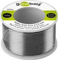 Cyna bezołowiowa SREBRO + MIEDŹ Goobay 1.0mm 100g