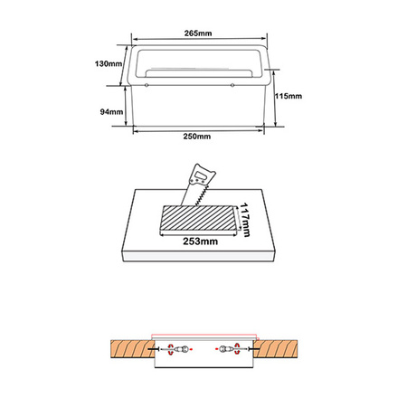 Gniazdo blatowe otwierane Spacetronik SPS-B33B V2