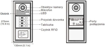 Dodatkowy panel wideodomofonu szesnastorodzinny Spacetronik DiO SPD-DP916