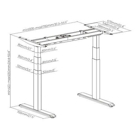 Elektrischer Schreibtischständer Spacetronik SPE-235W