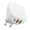 Super szybka biała ładowarka LDNIO Q334 32W 3 porty USB PD+QC4.0
