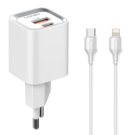 USB 30W PD QC3.0 Ladegerät USB-C Lightning Kabel