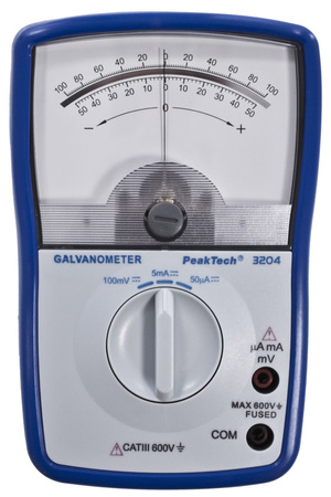 Multimeter Galvanometer100mV 5mA AC DC PeakTech 3204