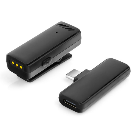 2x Bezprzewodowy mikrofon krawatowy z etui USB-C Spacetronik SPU-WM12C