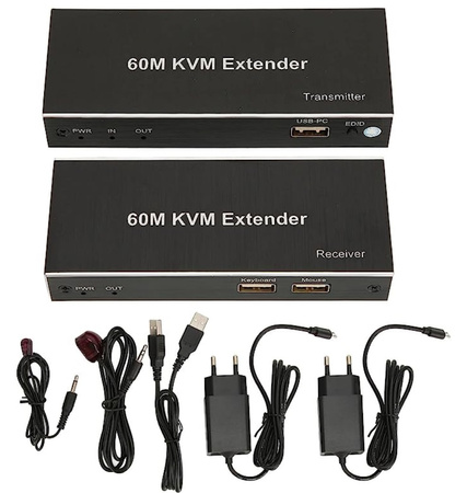 Konwerter HDMI na LAN 1080p HDMI 60m IR Spacetronik SPH-HLC55 KVM