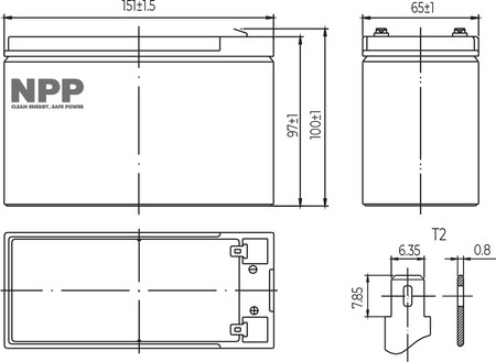 LFP LiFePO4 128V 10Ah T2 Akku