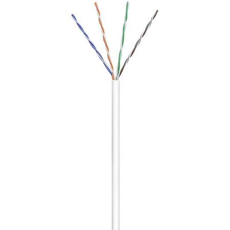 Skrętka CAT6 U/UTP 4x2xAWG24/7 biała, 305m