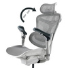 Krzesło do ergonomicznego biura 6D Spacetronik DORIS 40 szare z regulowanym zagłówkiem i podłokietnikami