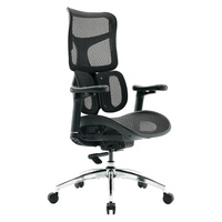 Ergonomiczny, czarny fotel biurowy do biurka - REGULACJA 4D - Spacetronik SPRINGLE 22