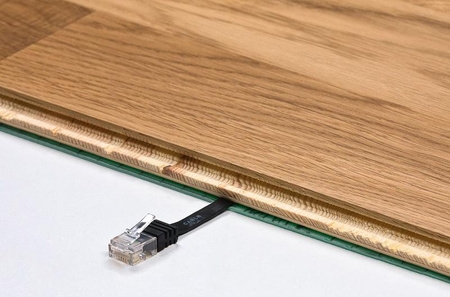 Kabel LAN Patchcord CAT 6 U/UTP PŁASKI pomarańczowy 1m