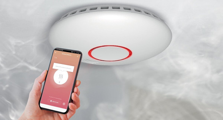 Bezprzewodowa czujka dymu i wysokiej temperatury Qnect QN-WSD01 SmartLife Tuya WiFi