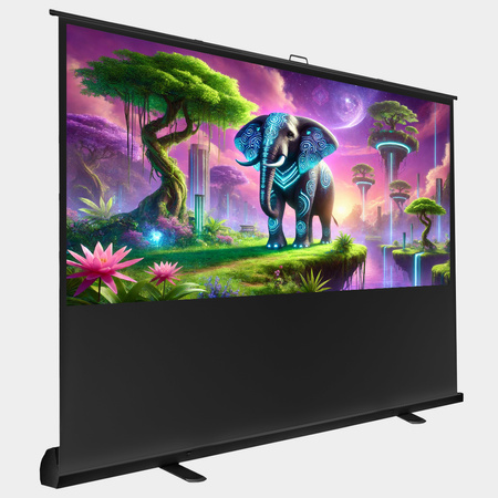 120" ausrollbare Bodenprojektionswand 4k 16:9