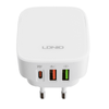 32W 3 Port USB Ladegerät PD QC Ldnio Q334 weiß
