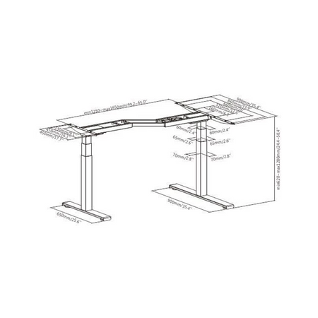 Spacetronik SPE-243LW elektrischer Tischständer