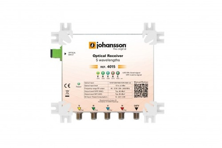 Johansson 4015 optischer Empfänger /2x HV + CATV