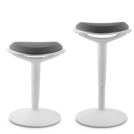 Aktywny hoker ergonomiczny Zippy (biało-szary)
