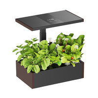 Inteligentna doniczka 10l SMART Garden czarno - brązowa z ekranem LCD na ulubione rośliny przez cały rok Spacetronik SPGC20