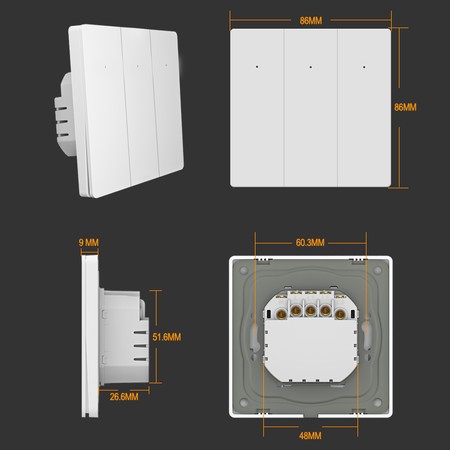 Smart Switch 3x TUYA SL-ES31 Electrum