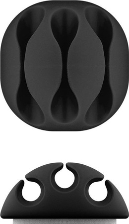 Kabelorganisator Kleber 3M schwarz für 3 Kabel Goobay