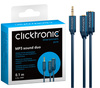 CLICKTRONIC Adapter wtyk Jack 3,5mm - 2x gniazdo Jack 3,5mm 10cm