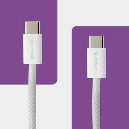 Spacetronik USB-C PD100/240W Kabel 2m weiß