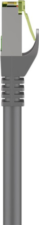 Kabel LAN Patchcord CAT 8.1 S/FTP cert. GHMT MIEDŹ szary 1m