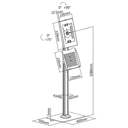 Tablet-Ständer POS-Gehäuse SPP-134B