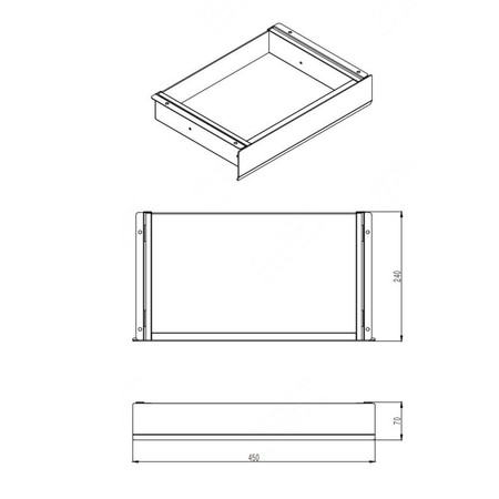 Spacetronik Unterbau-Schublade SPB-145W