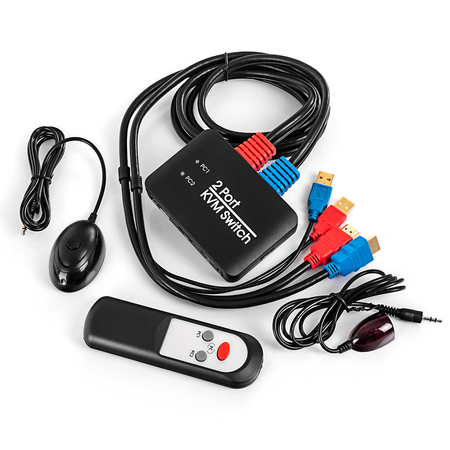 USB + DP 2/1 Spacetronik KVM Umschalter SPD-KVM02