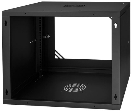Szafa RACK 19'' 9U 450mm CZARNA Szklane drzwi
