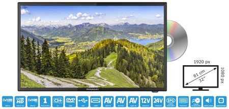 Camping TV Auto Royal III 32" S2/T/C CI+ DVD H.265