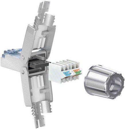 RJ45 8P8C CAT6A STP Twisted-Pair Netzwerkstecker Goobay