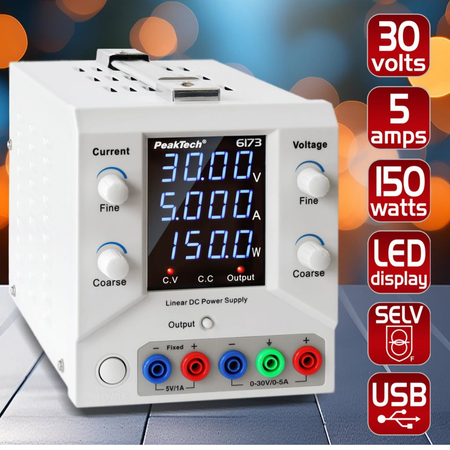 Labor-Netzteil 30V 5A PeakTech 6173 USB