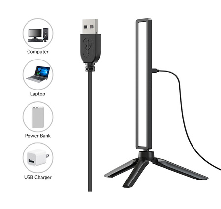 Lampka USB do monitora 28cm ze statywem APL-FL06