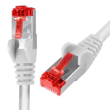 RJ45 CAT 6 S/FTP AWG27 LSZH Kabel weiß 10m