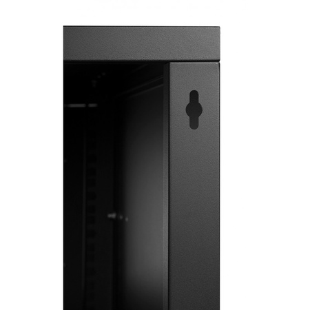 Szafa RACK 19'' 6U 350mm CZARNA Szklane drzwi
