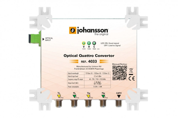 Johansson 4033 optischer Empfänger /Quattro + CATV